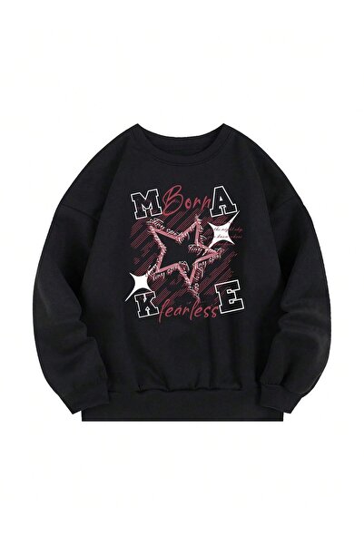 donamod Pulover termic Star & Letter din seria Coke