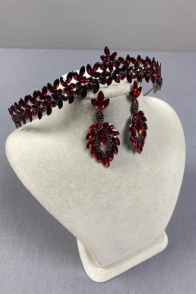 Hayalperest boncuk Set de cercei Vera Slim Elegant Mireasa Henna Crown și Shuttle