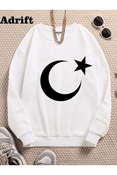 Adrift Flag Mole Street Trend Design Harajuku/Gotic Alb