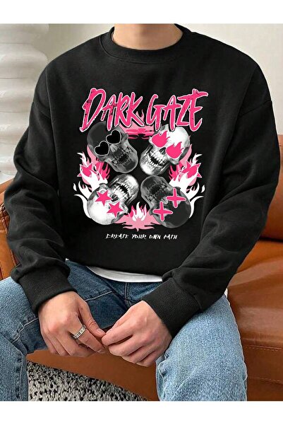 donamod Slogan și grafic cu craniu din seria Coko Drop Shoulder Swea tricou