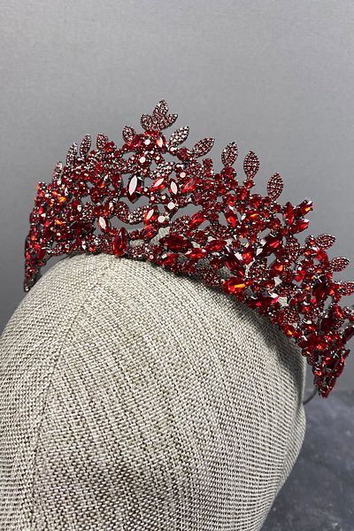 Hayalperest boncuk Red Oscar Leaf Bridal Henna Crown