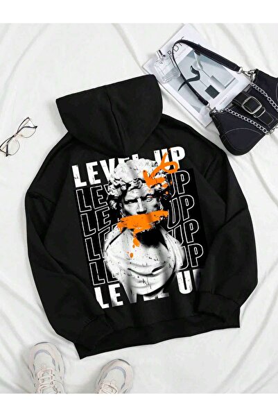 donamod Σειρά Coke Letter & Figure Graphic Drawstring Hoodie