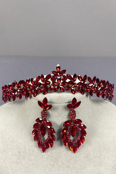 Hayalperest boncuk Set de cercei Vera Slim Elegant Mireasa Henna Crown și Shuttle