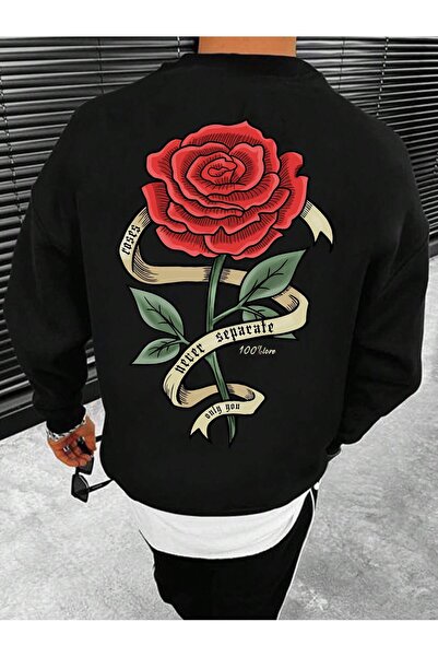 donamod Seria Coko Manfinity EMRG Floral & Letter Graphic Drop Shoulder Swea ...