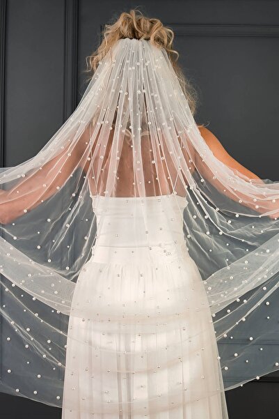 Hayalperest boncuk طرحة زفاف مطرزة باللؤلؤ