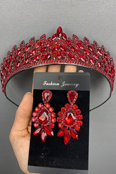 Hayalperest boncuk Σετ κορώνα και σκουλαρίκια Mia Gelin Henna