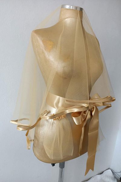 Hayalperest boncuk Elegant Simple Design - Ribbed Bridal Henna Face Cover