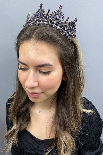 Hayalperest boncuk Coroana de mireasa mov model Ahu