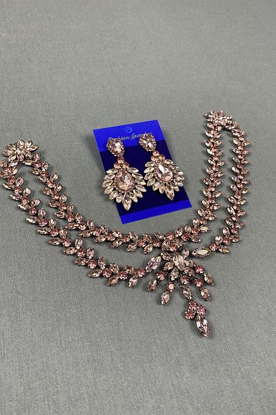 Hayalperest boncuk Accesoriu de păr Henna de mireasă Sultan Stone și cercei cu pietre