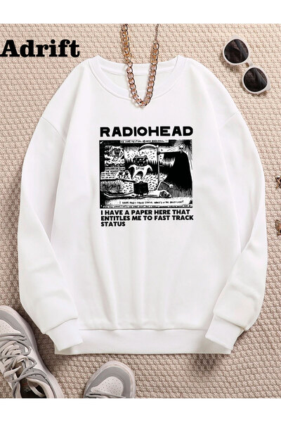 Adrift Radiohead Strada Gropar Trend Design Harajuku/Gotic Alb