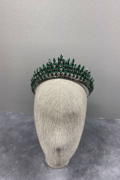 Hayalperest boncuk Damla Bridal Henna Crown - 3D