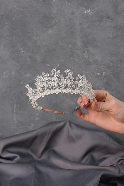 Hayalperest boncuk Coroana de Henna pentru Mireasa Aren - Detaliu de margele de cristal