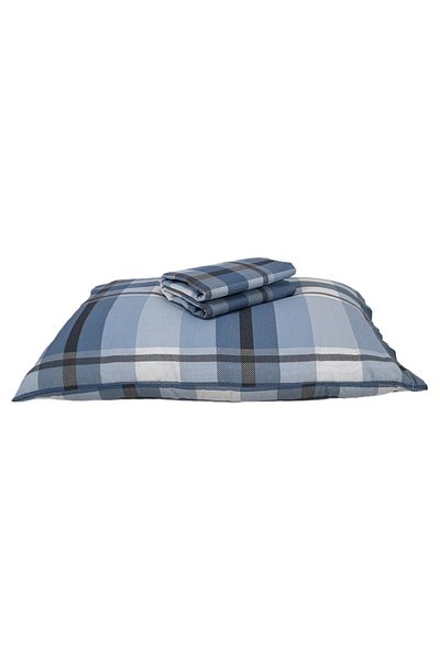 femmhome Set cearșafuri Ranforce Single - 100x200/120x200/90x190 Blue Plaid