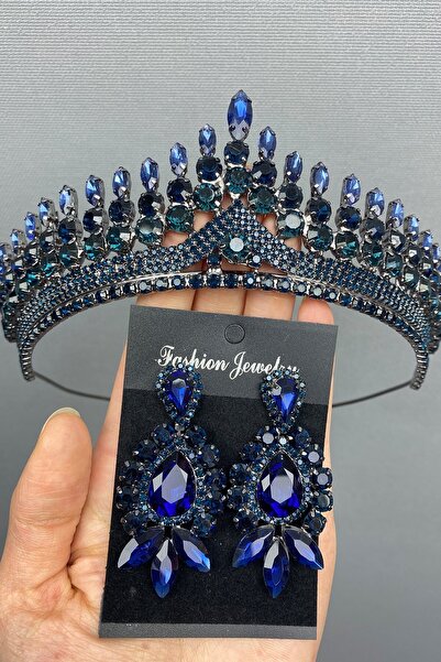 Hayalperest boncuk Set de coroană și cercei de henna pentru mireasă Anteras