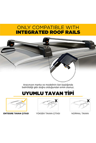 Cross Fiat Egea Thunder Ara Atkı 2015-2024 Arası Uyumlu - Siyah