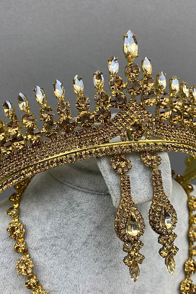 Hayalperest boncuk Set Coroana și Colier de Mireasă Henna - Anteras