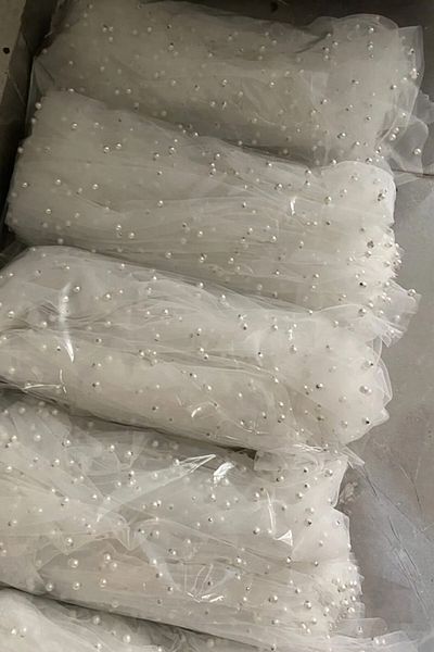 Hayalperest boncuk Wedding Dress Accessory Wedding Pearl Bridal Veil 1.5 Mt