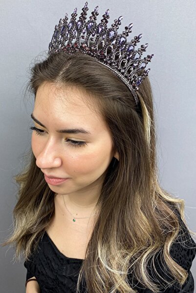 Limelia أنثراسايت بيربل Henna Henna تاج الزفاف