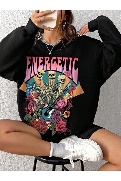 donamod Hanorac Coolane Skull & Letter Graphic Drop Shoulder din seria Coke