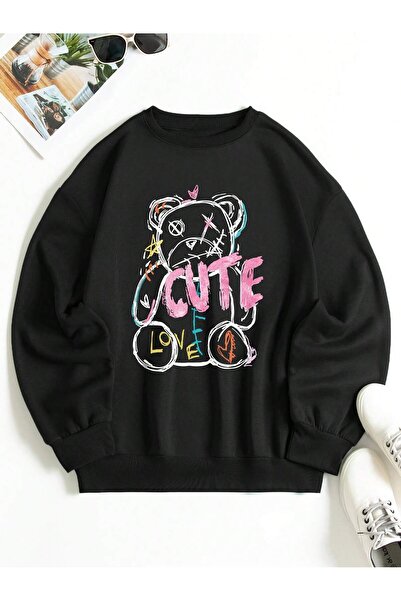 donamod Hanorac cu căptușeală termică din seria Coke Bear And Letter