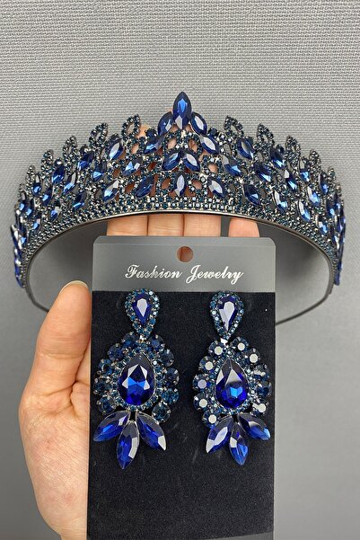 Hayalperest boncuk Σετ κορώνα και σκουλαρίκια Mia Gelin Henna