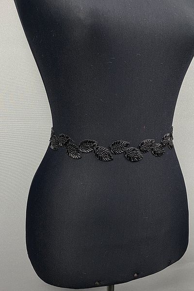 Hayalperest boncuk Curea de rochie detaliată din piatră neagră și accesoriu pentru talie