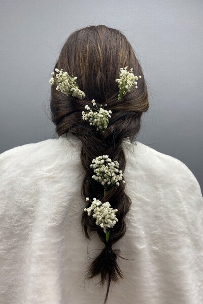 Hayalperest boncuk Accesoriu pentru păr cu chipsuri naturale șocate și agrafe...