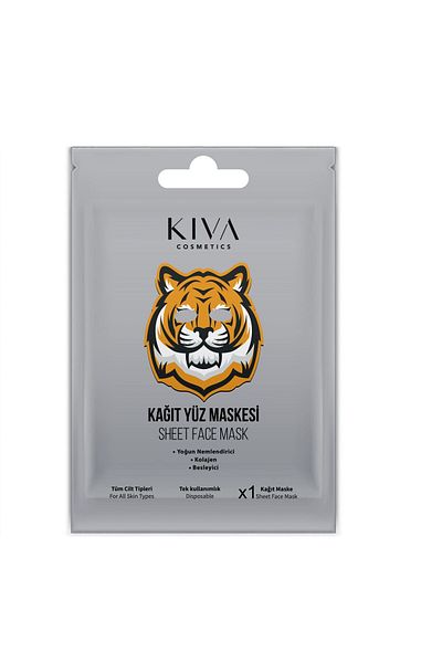 Kiva Tiger Patterned Face Care Mask 1 Piece