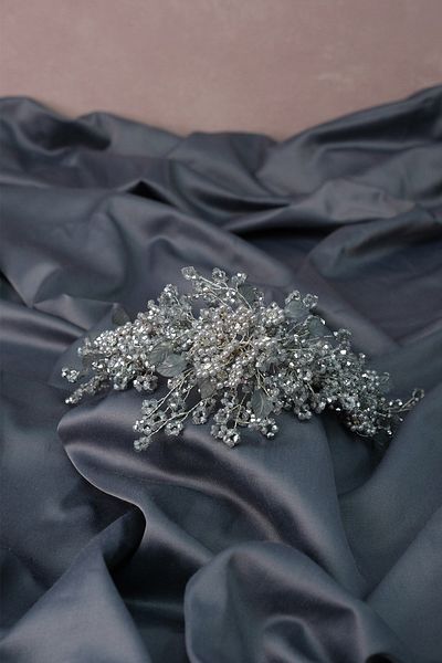 Hayalperest boncuk Azra Pearl Beaded Bridal Henna Crown Hair Accessory