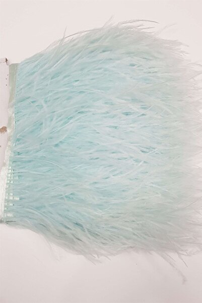 Hayalperest boncuk Su Yeşili Deve Kuşu Tüyü 1 mt