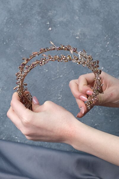 Hayalperest boncuk Coroana de mireasă cu mărgele cu două rânduri Rose Talya