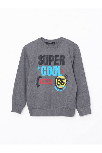 LC Waikiki Φούτερ για αγόρι με στάμπα LCW Kids Crew Neck