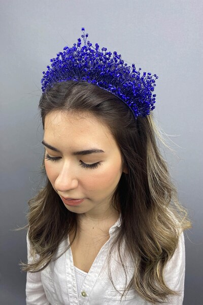 Hayalperest boncuk albastru cobalt Accesoriu pentru păr și turban Rigel