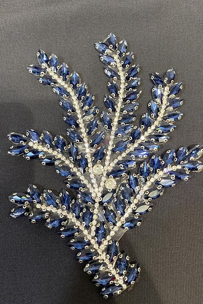 Hayalperest boncuk Navy Blue Shuttle Stone Detailed Evening Dress Accessory