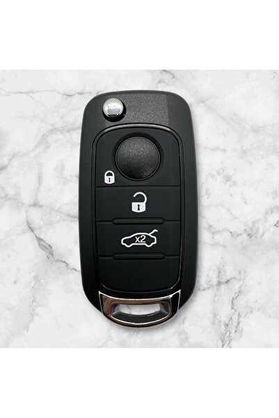 LUXE AKSESUAR Κάλυμμα κλειδιού τηλεχειριστηρίου Fiat Egea με 3 κουμπιά