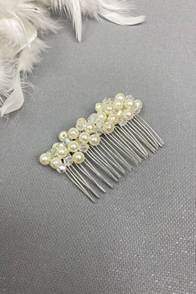 Hayalperest boncuk Accesoriu pentru păr de mireasă cu cataramă cu pieptene Nida