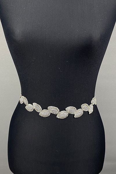Hayalperest boncuk Centura de rochie din piatra argintie si accesoriu pentru talie