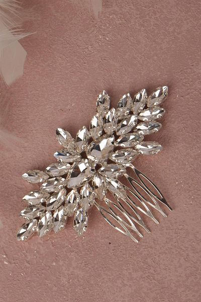 Hayalperest boncuk Jewelled Bridal Buckle Combed Buckle for Wedding, Engagement, Promise