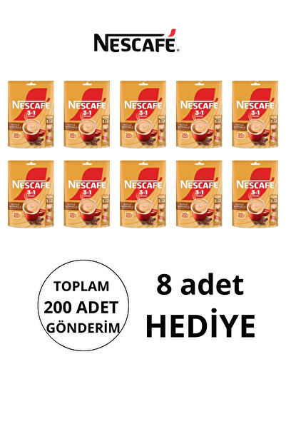 Nestle Nescafe 3'ü 1 Arada Sütlü Köpüklü 192'li ( 4 X 48'li )