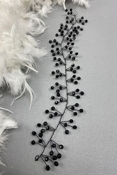 Hayalperest boncuk Vella Beaded Bridal Crown Hair Accessory