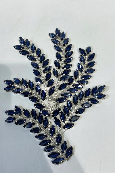 Hayalperest boncuk Navy Blue Shuttle Stone Detailed Evening Dress Accessory