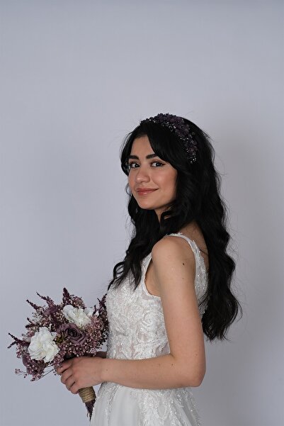 Hayalperest boncuk Accesoriu pentru păr și turban Nida Flower Mineli Bridal T...