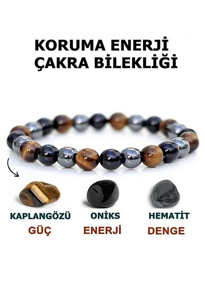 Piercing Market Steel & Silver Unisex Energy Power Balance Chakra - Bracelet Turtle Eye, Onyx Hematite Gift Bracelet