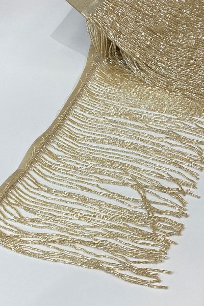 Hayalperest boncuk Honey Color Beaded 15 Cm Fringe Tassel