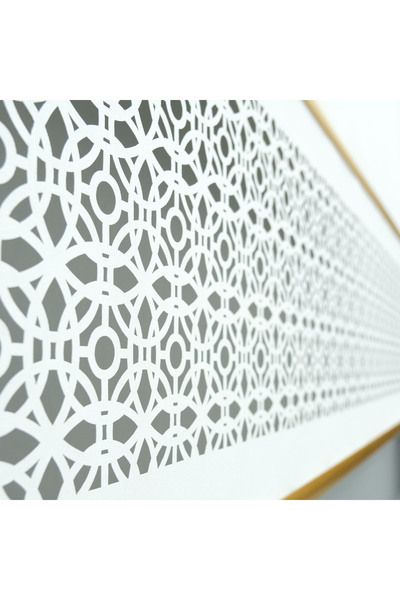 ESDEH Lazer Stor Perde - Kırık Beyaz - Çift Gold Lama Detaylı - Mat Kalın Stor Kumaşı