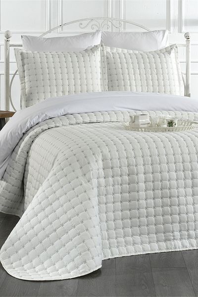 Levanzo Alden Cream Gray Double Bedspread