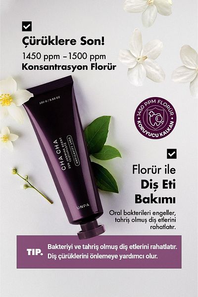 UNPA Jasmine Flower Relaxing Fluoride Toothpaste - Vegan Korea, Unpa Cha Cha Zen Jasmine