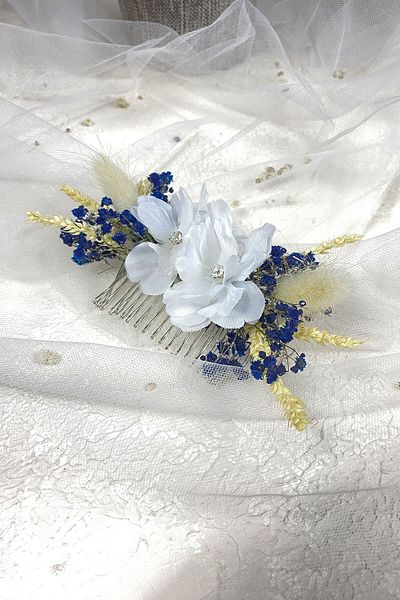 Hayalperest boncuk Agrafă de păr festonată cu flori de piatră cu design special