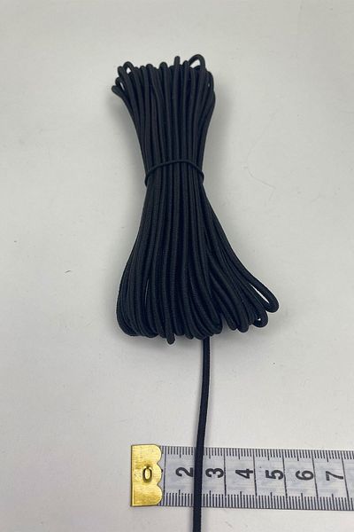 Hayalperest boncuk Black Round Rubber 10 m