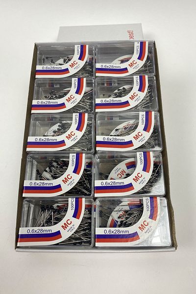 Hayalperest boncuk 5 Boxes - 100 Black Head Bulk Needles